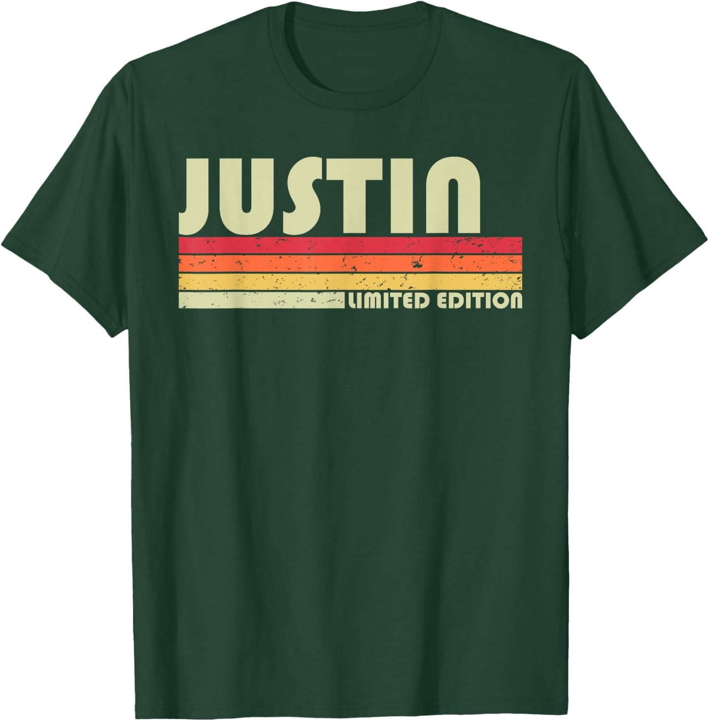 JUSTIN Gift Name Personalized Funny Retro Vintage Birthday T-Shirt - T-Shirt | Forest