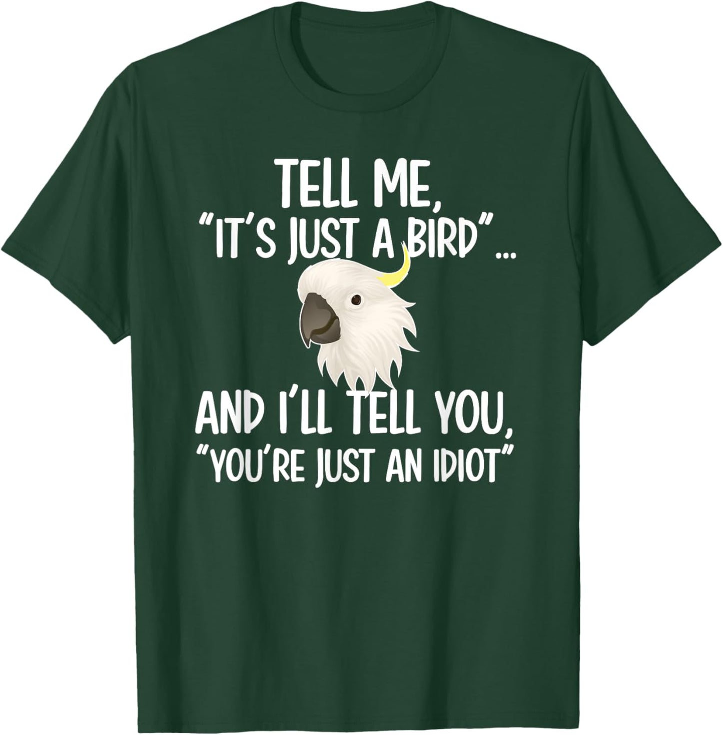 Funny Cockatoo Parrot Cockatoo Mom - Black, Small, , Short Sleeve, Cockatoo Lover, Cockatoo Owner T-Shirt - T-Shirt | Forest