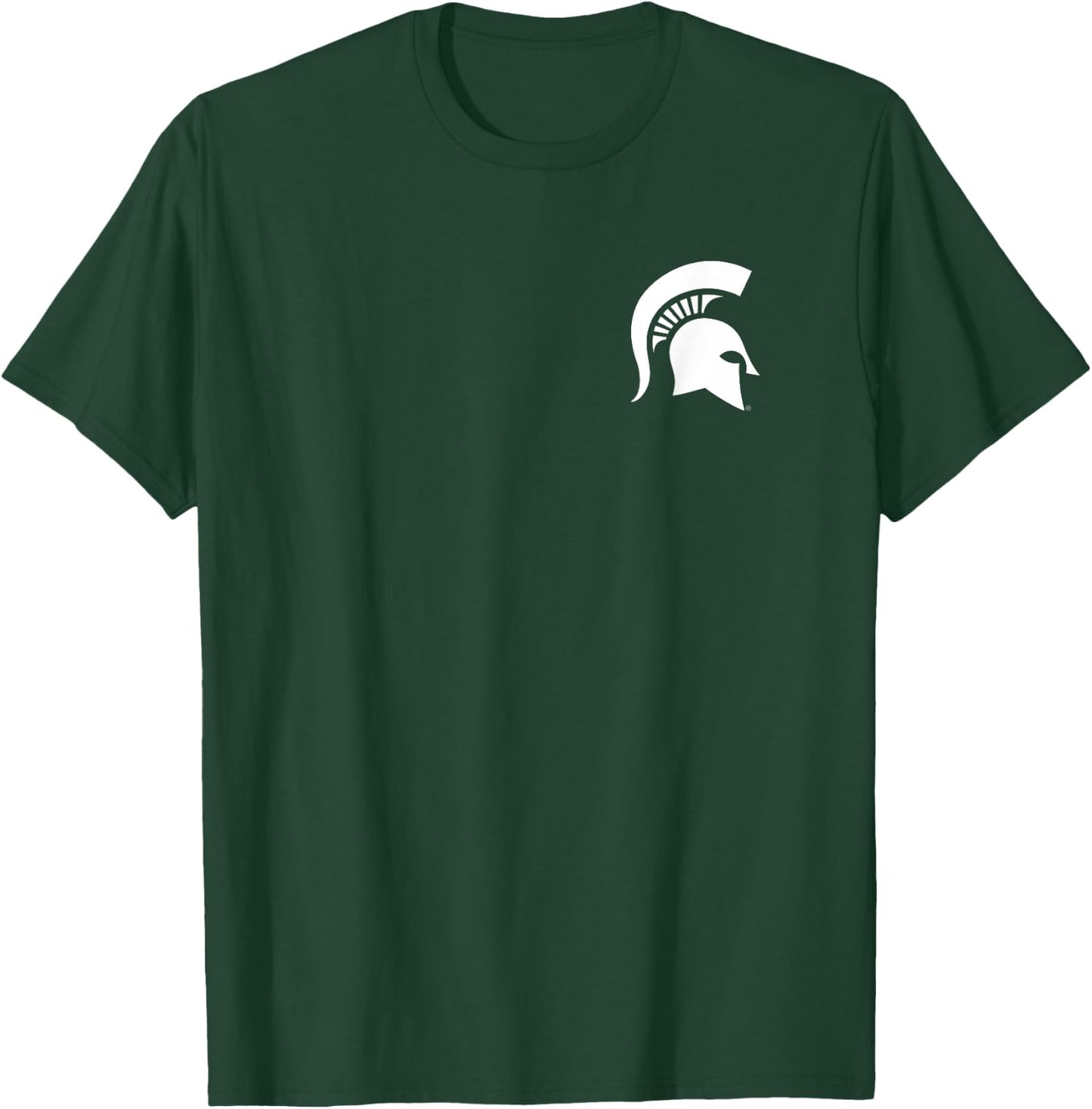 Michigan State Spartans Front/Back Go Green Go White T-Shirt - T-Shirt | Forest