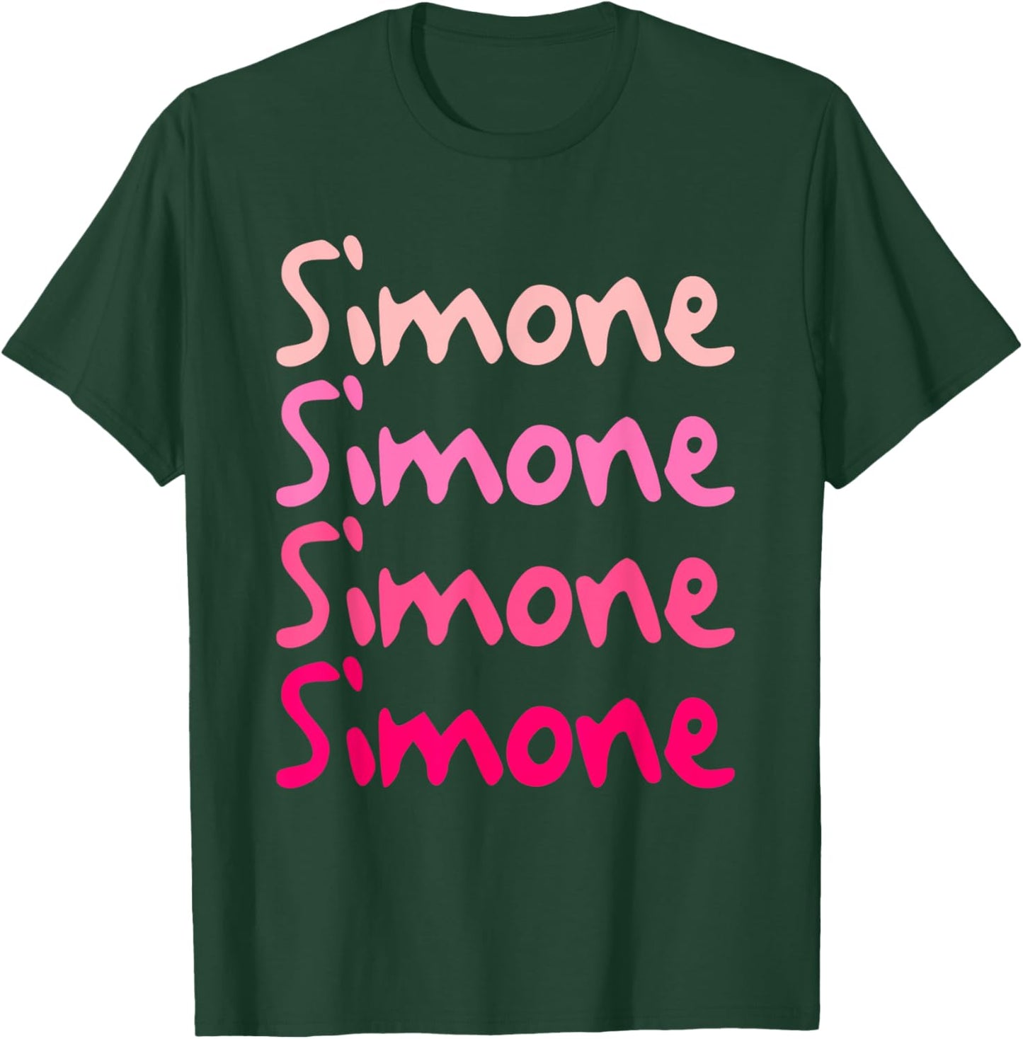 Simone First Name-d Boy Girl Baby Birth-day T-Shirt - T-Shirt | Forest