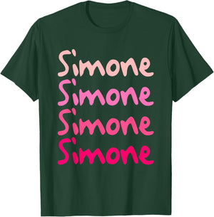 Simone First Name-d Boy Girl Baby Birth-day T-Shirt - T-Shirt | Forest