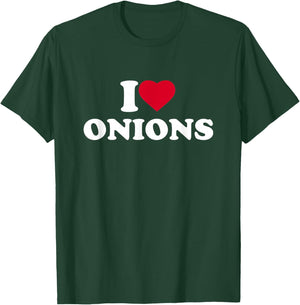 I Love Heart Onions Lover Vegetable Veggie T-Shirt - T-Shirt | Forest
