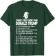 Funny Political Humor Gift - Black Trump 2020 - Men's Small - Modern Classic - - Straight Hem - Letter Print T-Shirt - T-Shirt | Forest