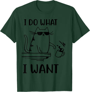 I Do What I Want Naughty Kitty T-Shirt - T-Shirt | Forest
