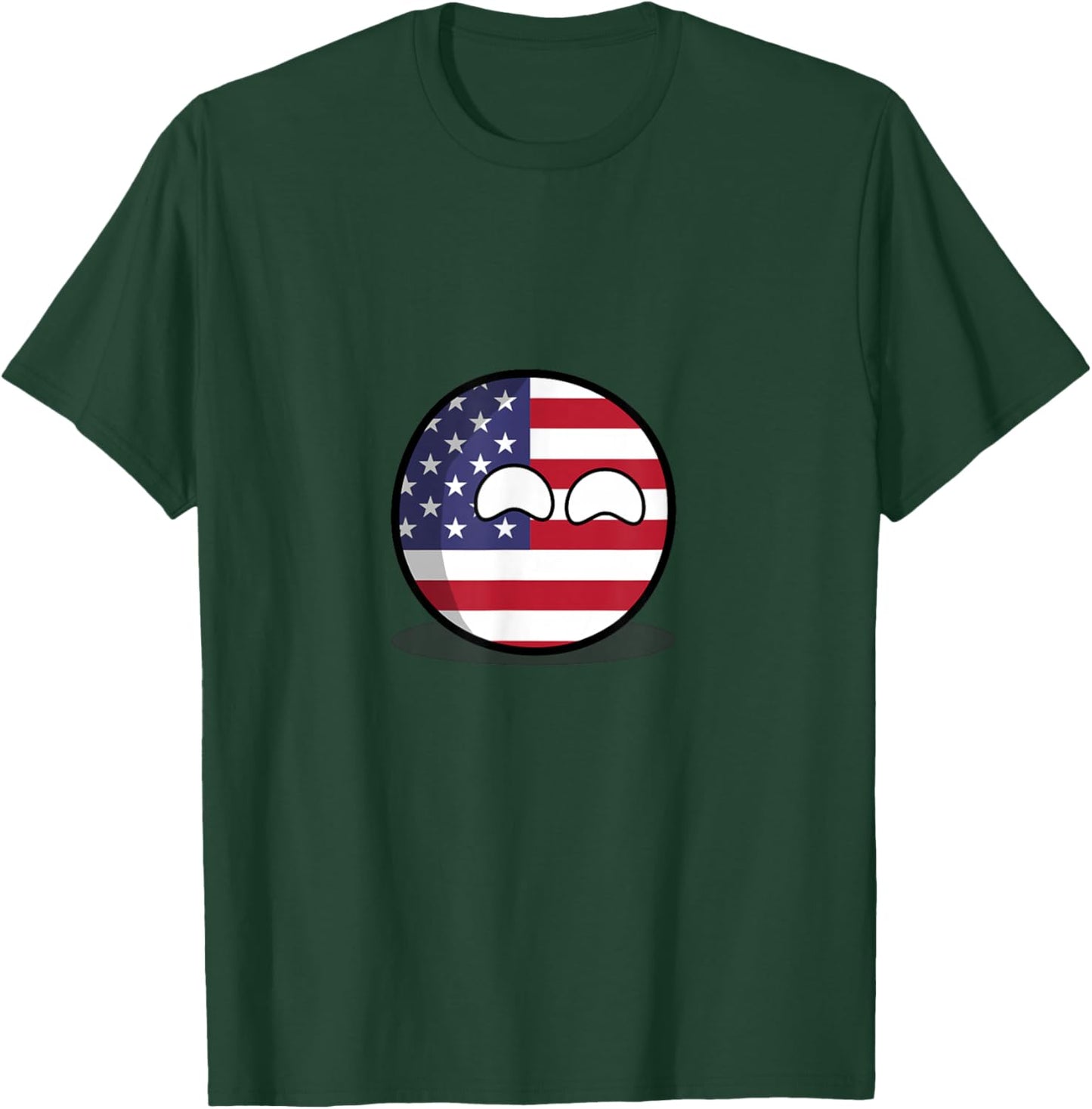 US American Flag Countryball Men T-Shirt - T-Shirt | Forest