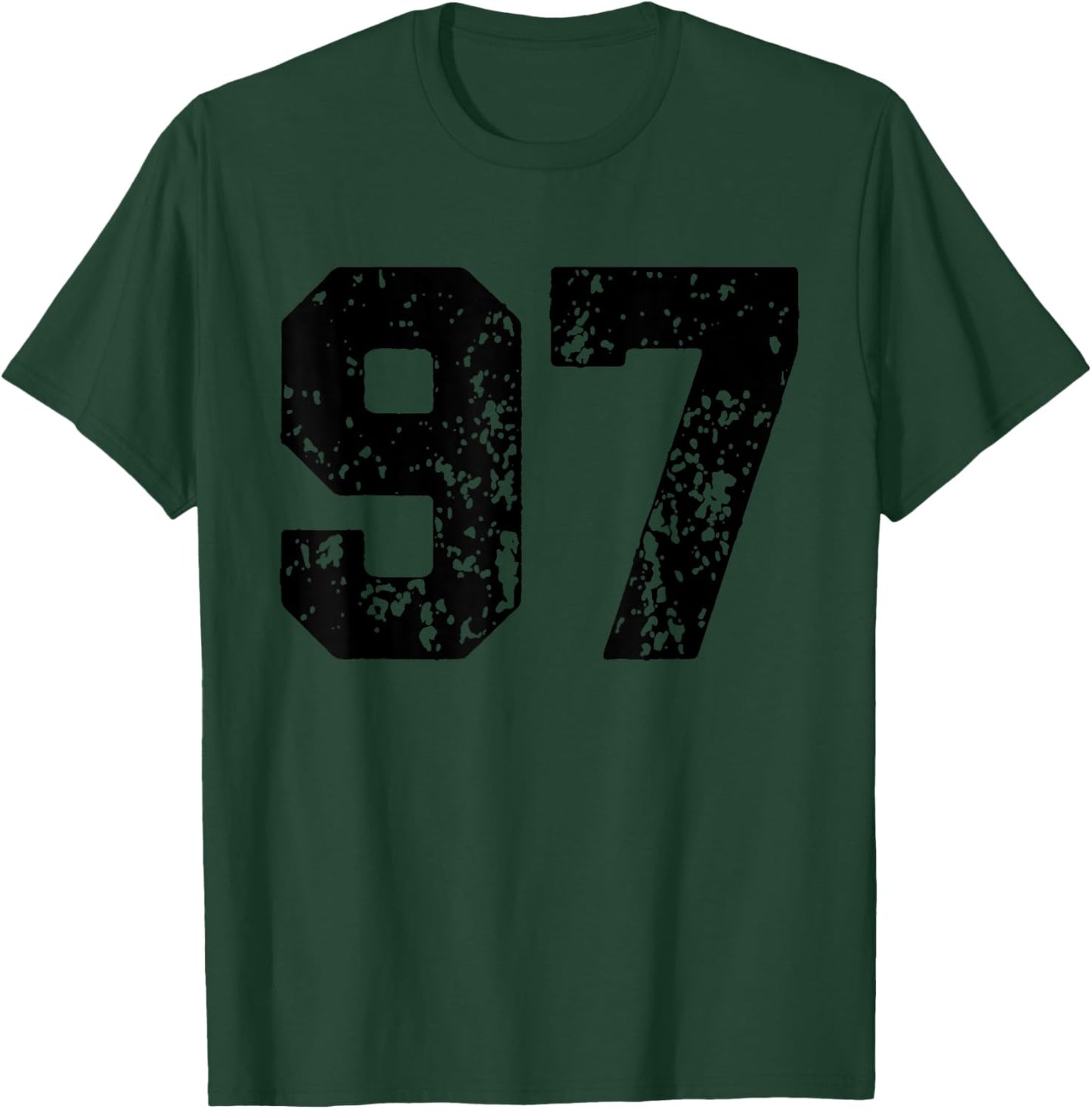 Number 97 Black Best Classic College Style Birthday Funny T-Shirt - T-Shirt | Forest