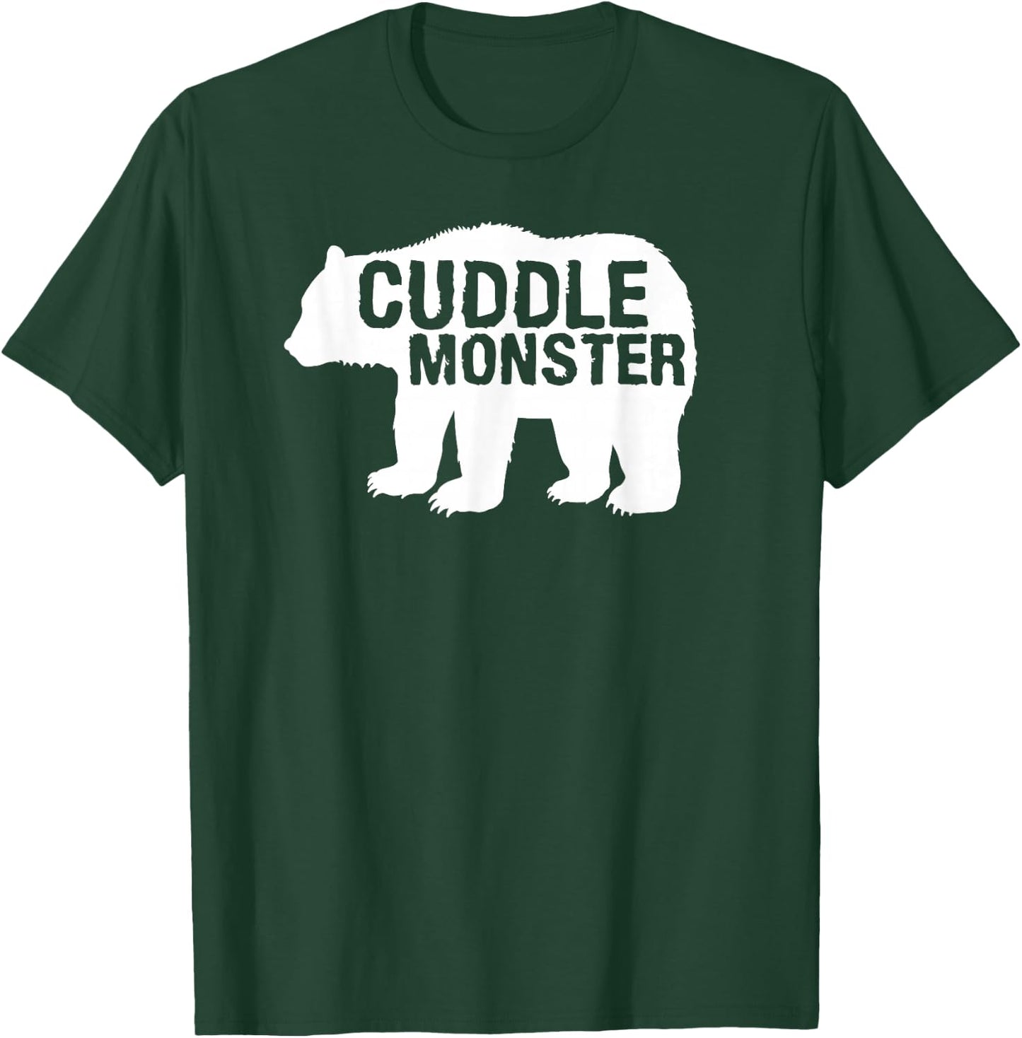 Cuddle Monster Bear Silhouette Fun Novelty T-Shirt - T-Shirt | Forest