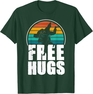 Vintage Retro Free Hugs - Cool Jiu Jitsu BJJ Martial Arts T-Shirt - T-Shirt | Forest