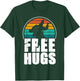 Vintage Retro Free Hugs - Cool Jiu Jitsu BJJ Martial Arts T-Shirt - T-Shirt | Forest