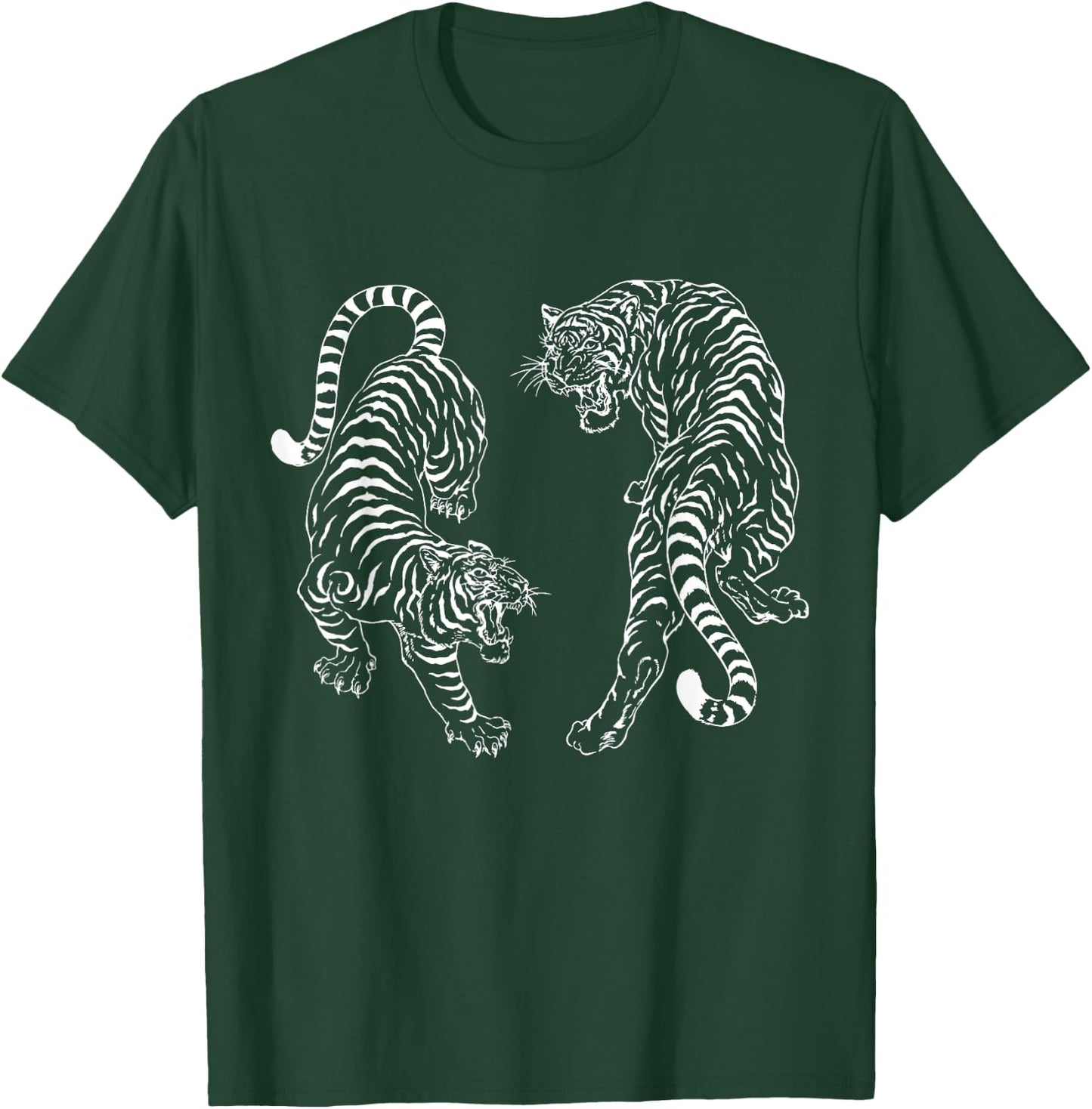 Thai Tattoo Twin Tiger Sak Yant Muay Thai Thailan Thailand T-Shirt - T-Shirt | Forest