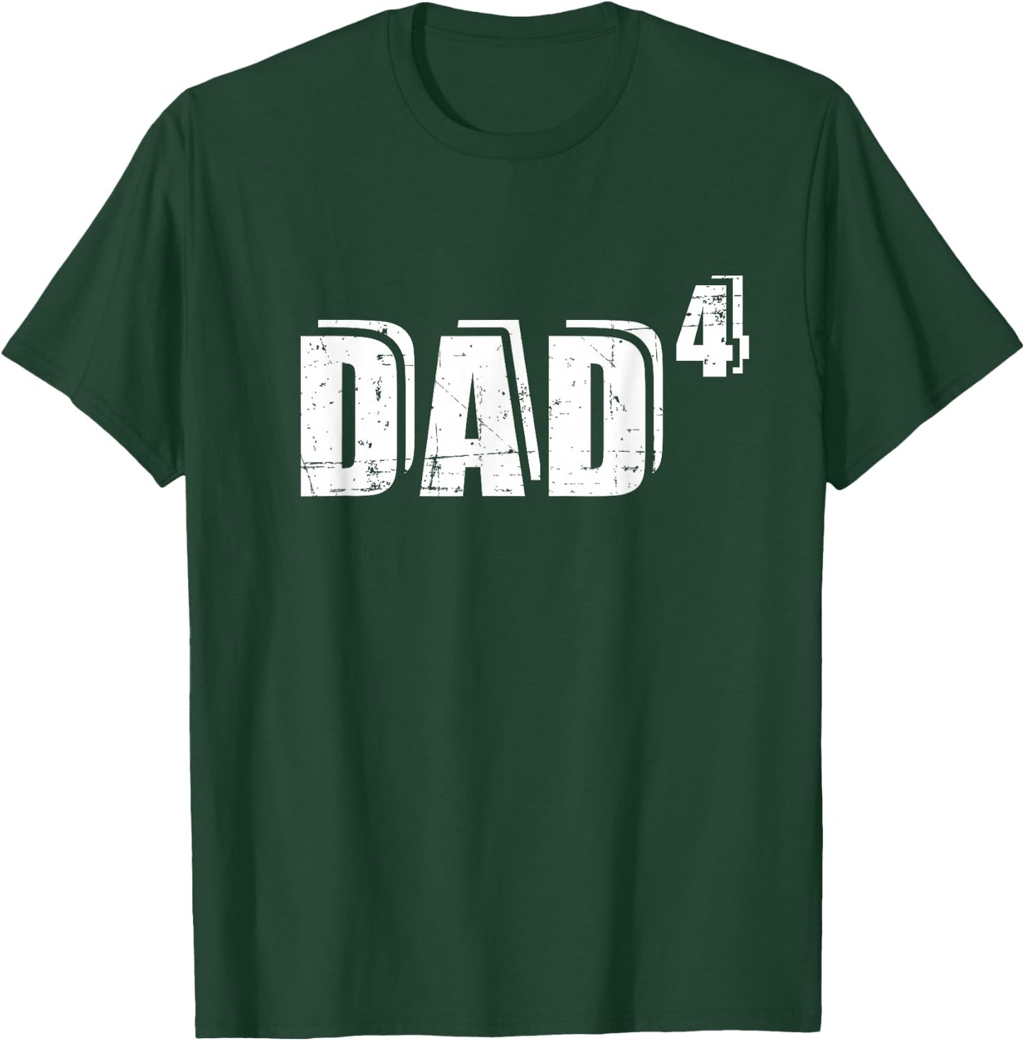 Vierfach Papa Vater hoch 4 T-Shirt - T-Shirt | Forest