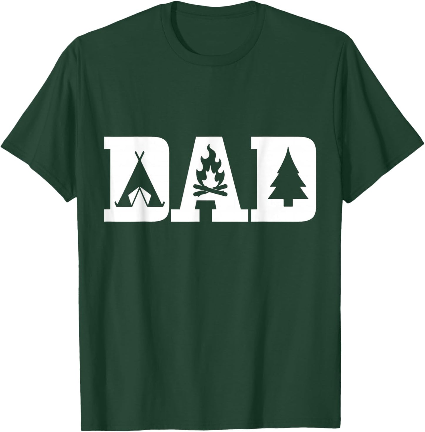 Camping Dad Father's Day Outdoor Bushcraft Camper T-Shirt - T-Shirt | Forest