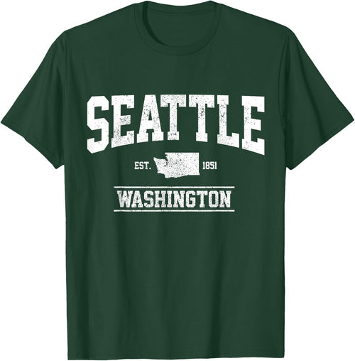 Seattle Washington Est. 1851 State Map Souvenir Gift