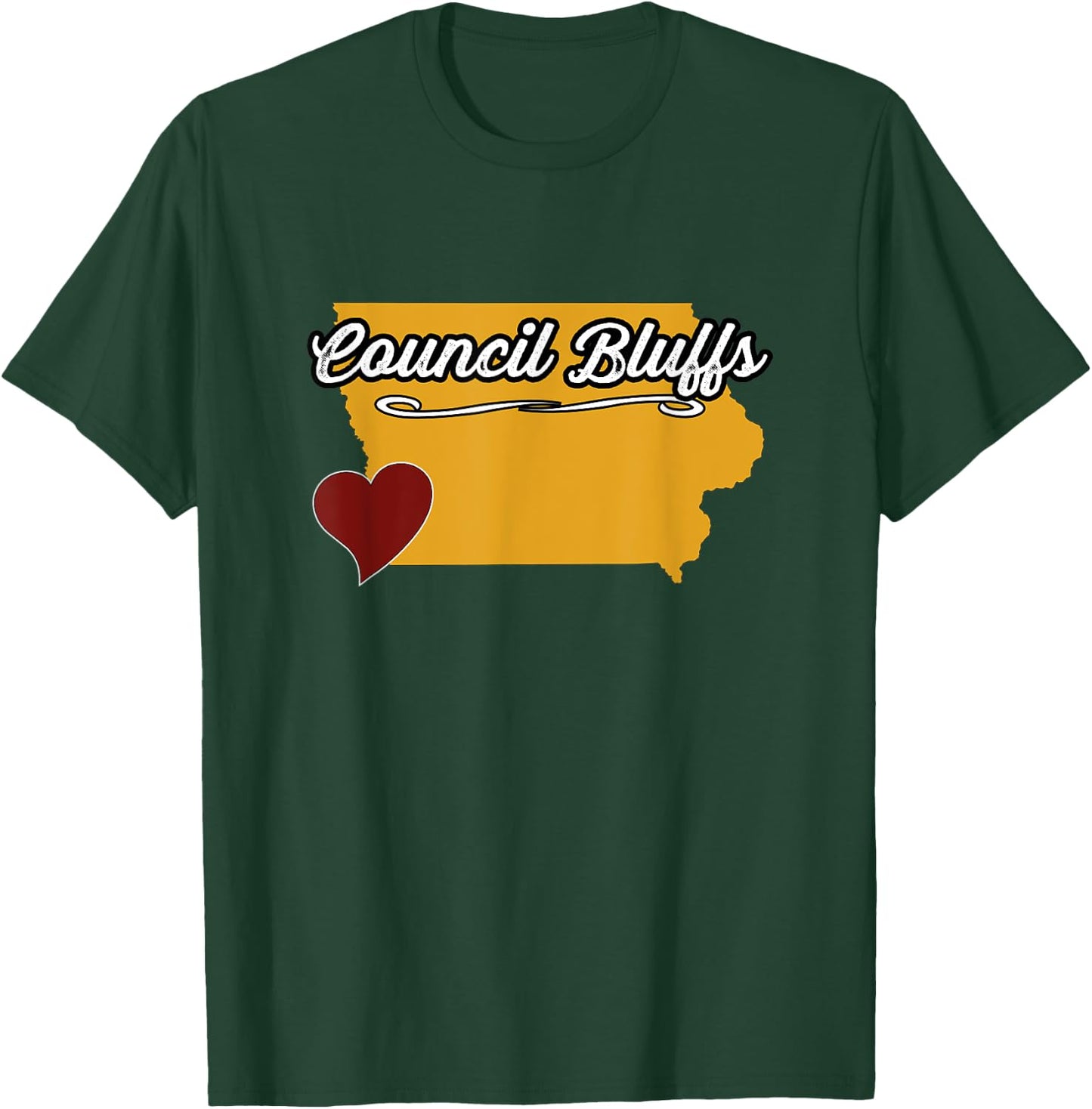 COUNCIL BLUFFS IOWA | IA USA - Cute Souvenir - US City State T-Shirt - T-Shirt | Forest