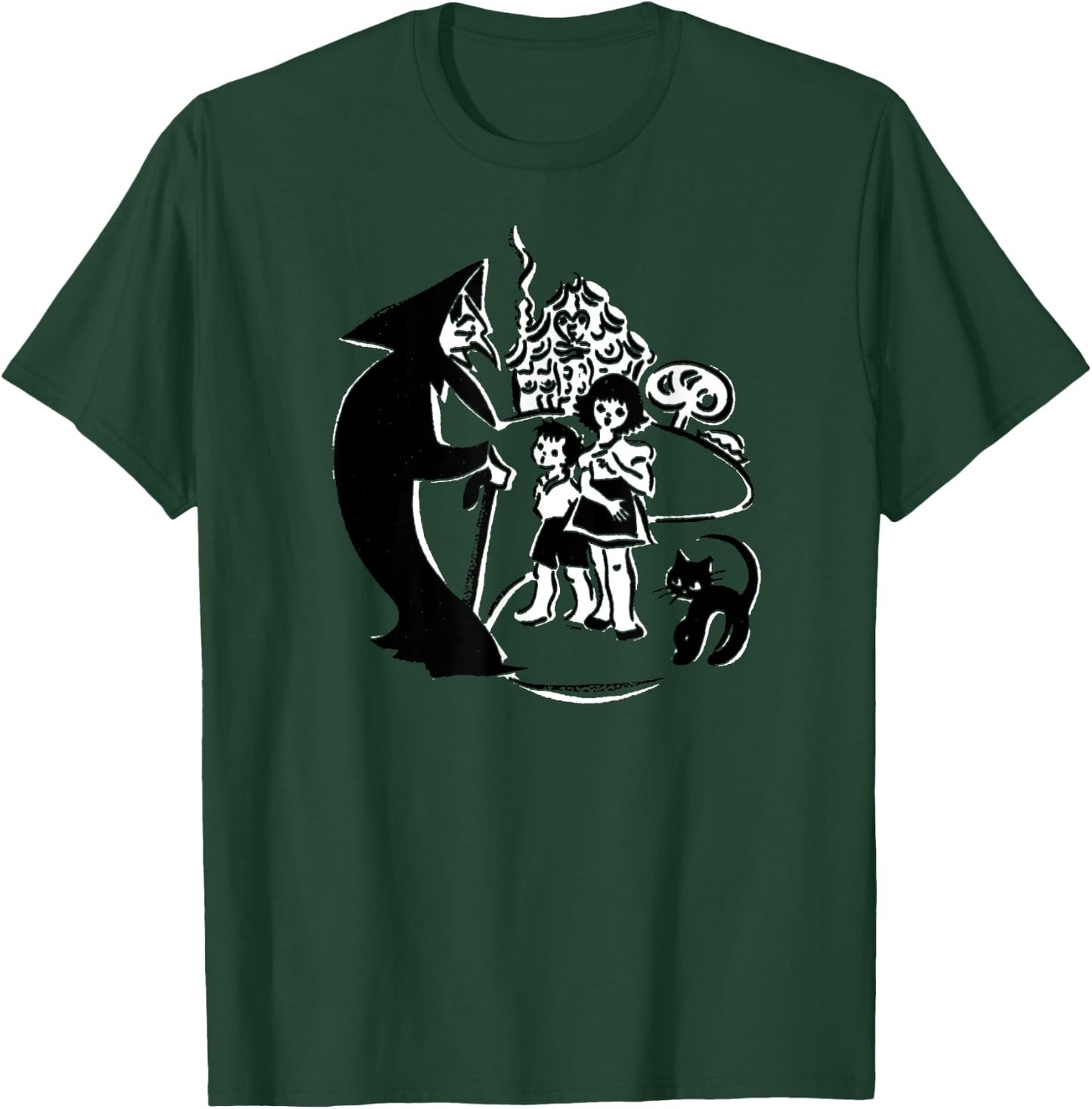 Vintage Fairytales Old Wicked Witch Hansel and Gretel T-Shirt - T-Shirt | Forest