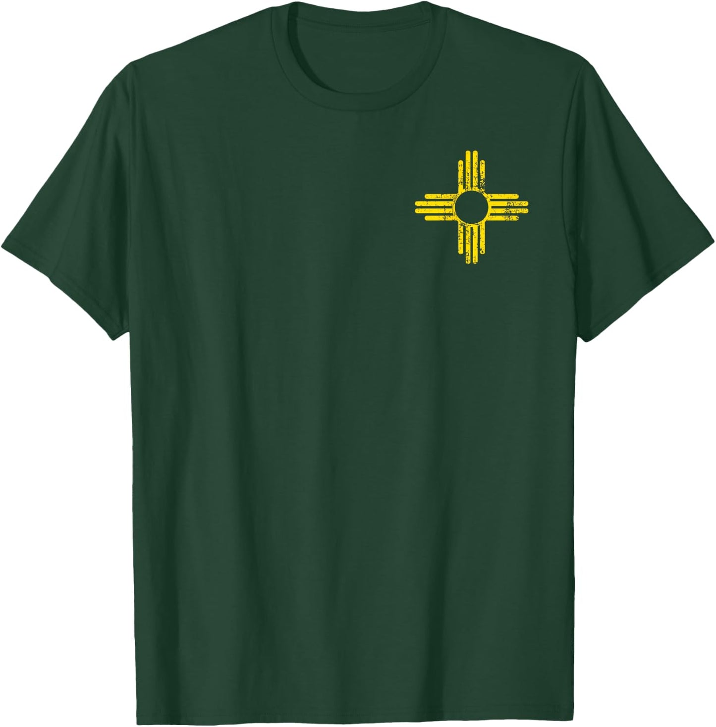 Retro New Mexico Zia Sun Symbol Apparel Yellow Zia Sun Alone T-Shirt - T-Shirt | Forest