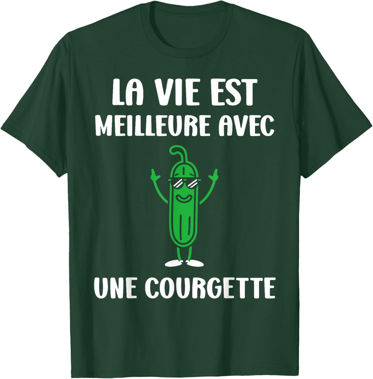 Humor Zucchini Life is Better with a Zucchini , Black, S T-Shirt - T-Shirt | Forest