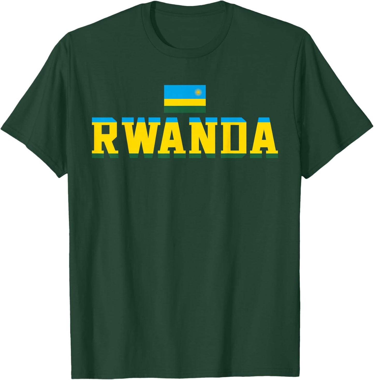 Rwanda Shirt National Africa Rwandan Flag T-Shirt - T-Shirt | Forest