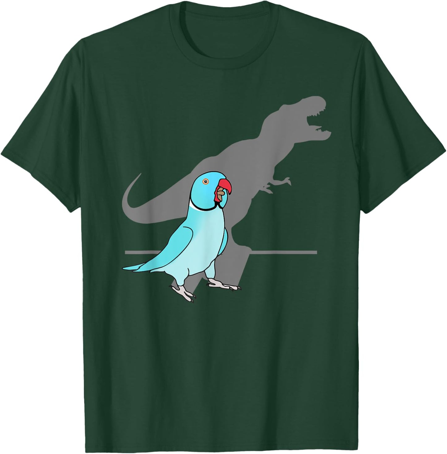 T-rex Blue Indian ringneck, Pet Birb memes Screaming Parrot T-Shirt - T-Shirt | Forest