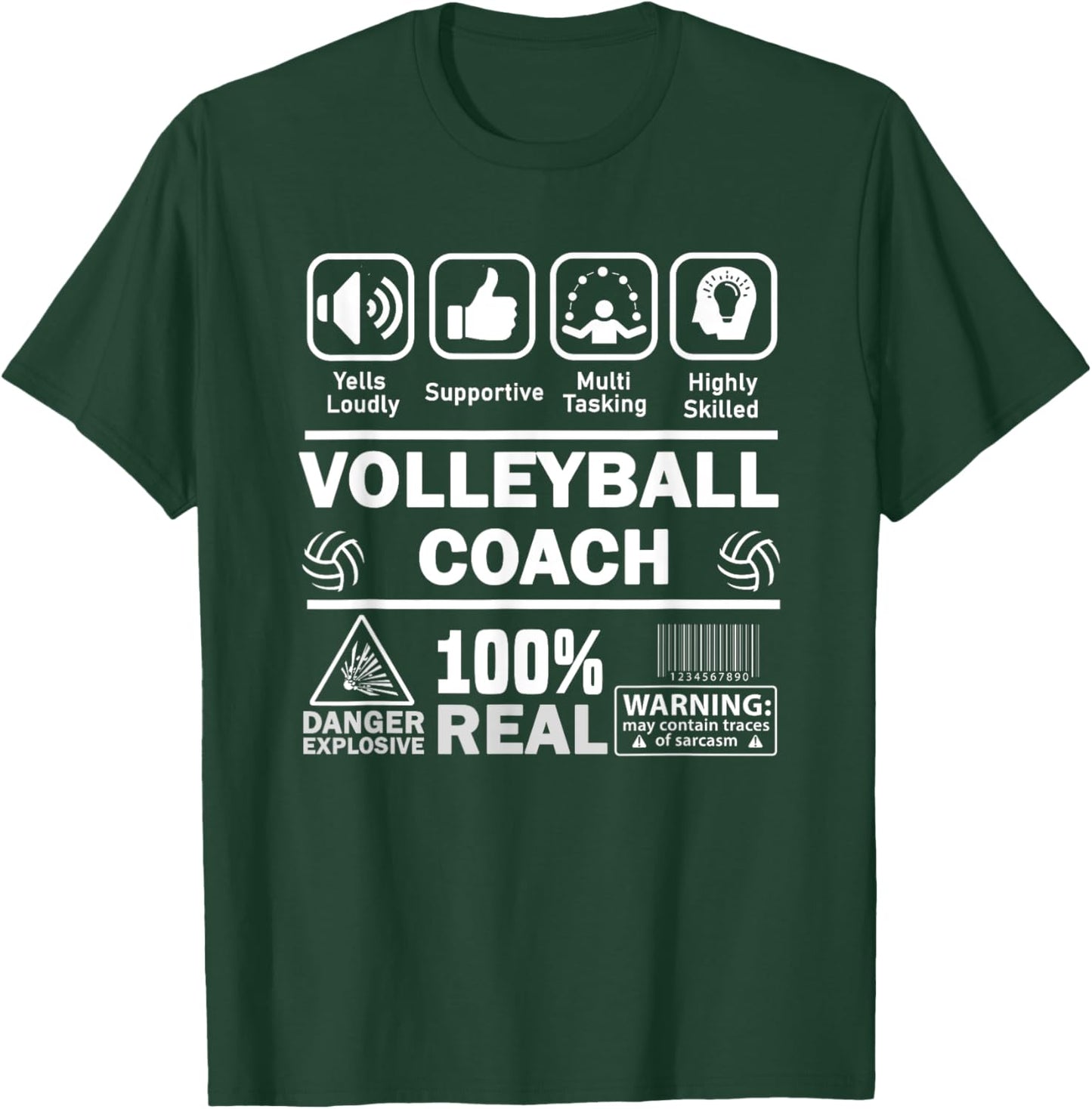 Best Volleyball Coach Contents of the Best Coaches T-Shirt - T-Shirt | Forest