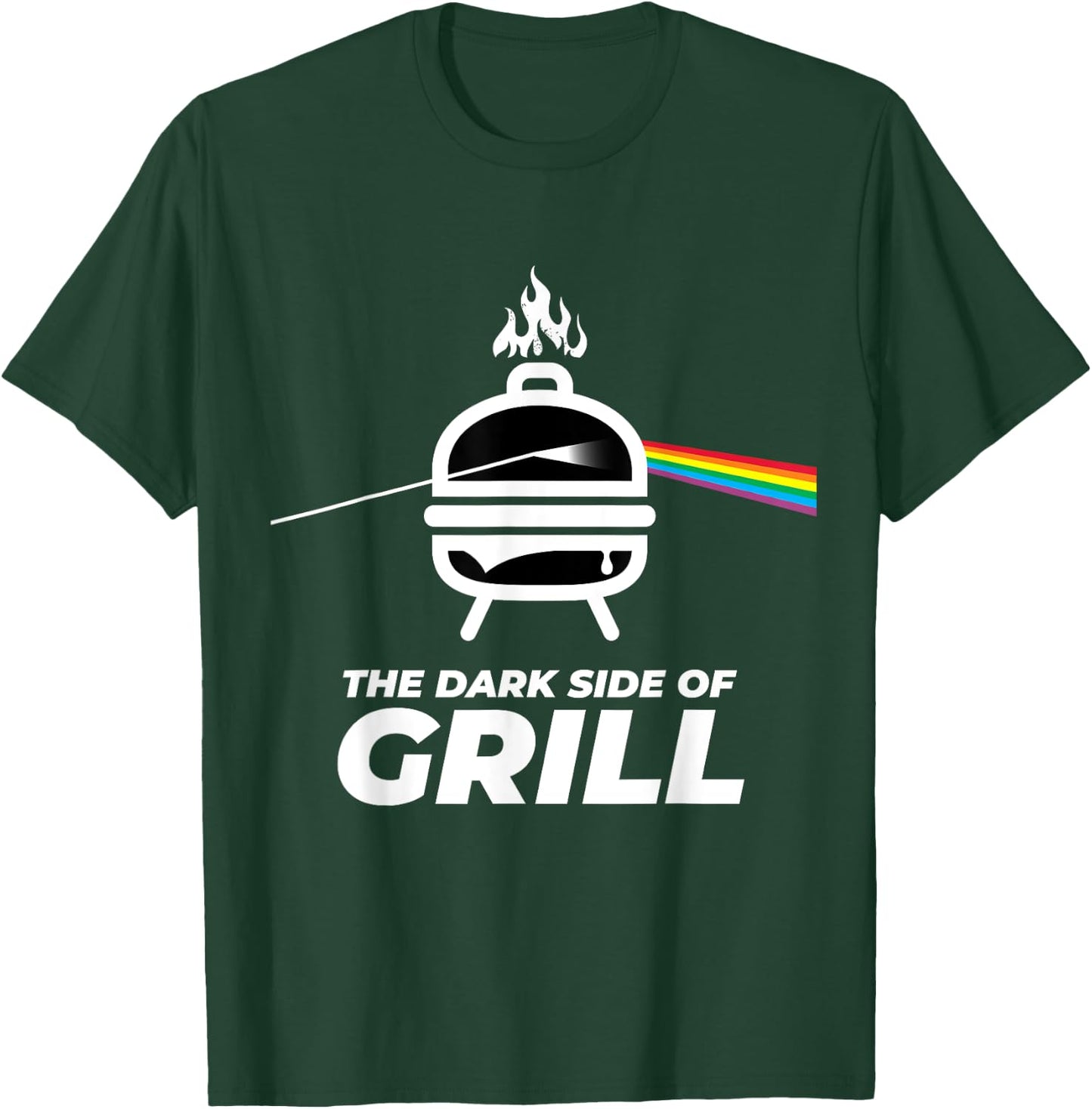 Men's Women's Kids the Dark Side of Grill BBQ Graphic Design T-Shirt - T-Shirt | Forest