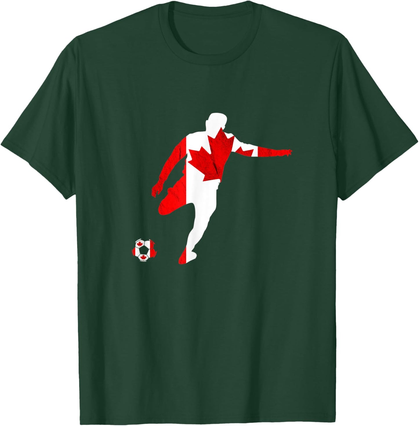 Canadian Soccer Team Maple Leaf Canadian Pride Canada Flag T-Shirt - T-Shirt | Forest