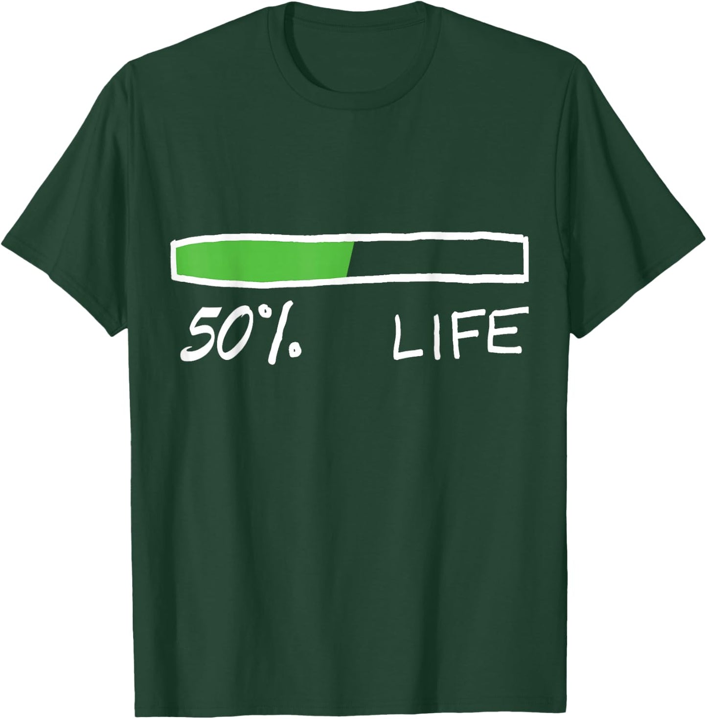 Nas Daily 50% Life T-Shirt - T-Shirt | Forest