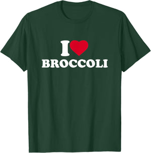 I Love Broccoli I Heart Broccoli Lover Vegetables Vegan T-Shirt - T-Shirt | Forest