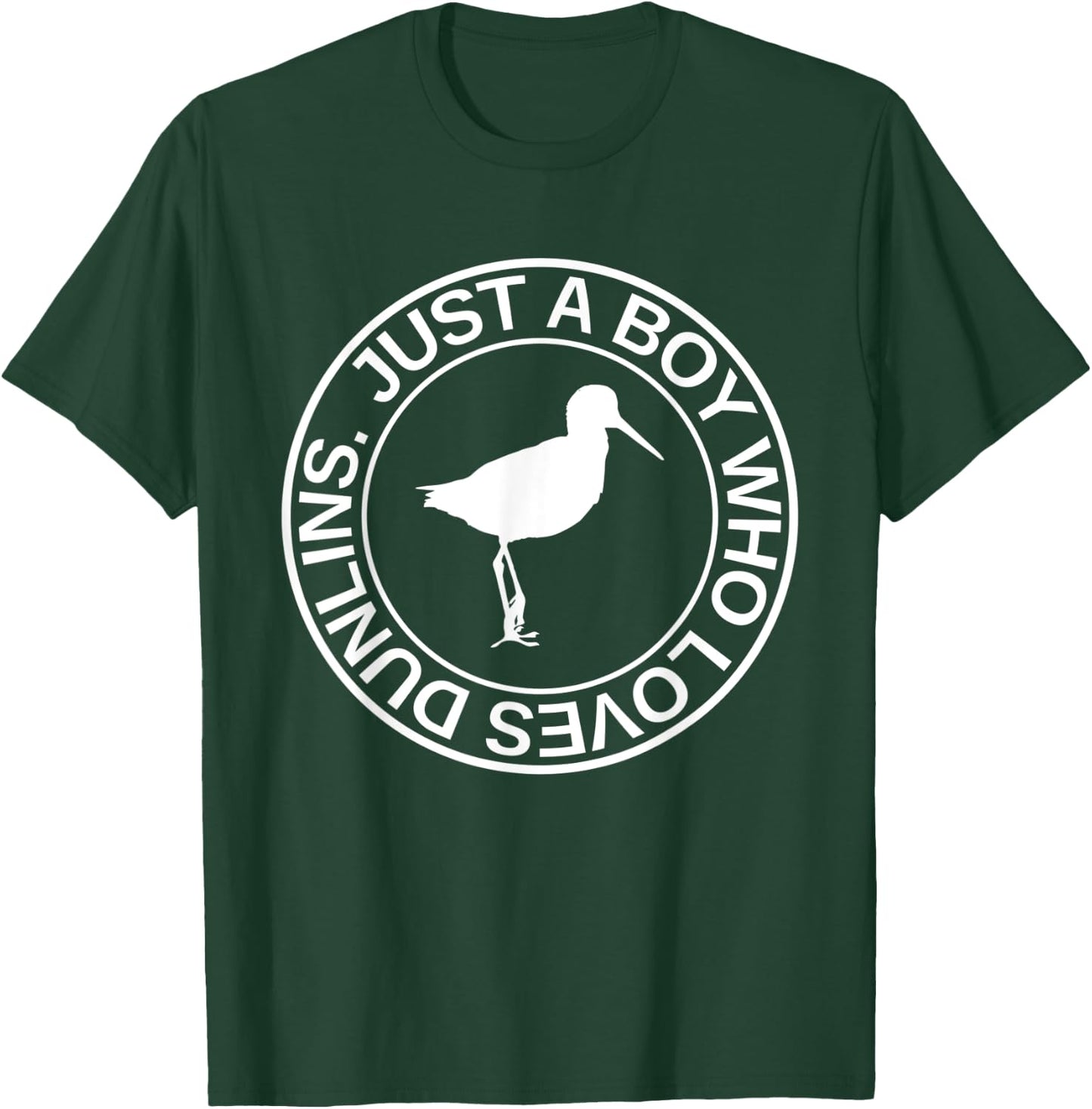 Just A Boy Who Loves Dunlins Gift Sandpiper Bird T-Shirt - T-Shirt | Forest
