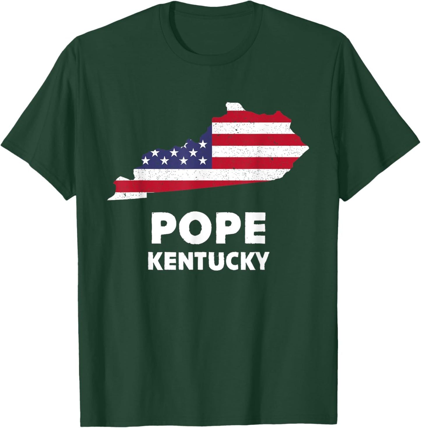 Distressed Patriotic USA Flag Pope, Kentucky , Small, Black T-Shirt - T-Shirt | Forest