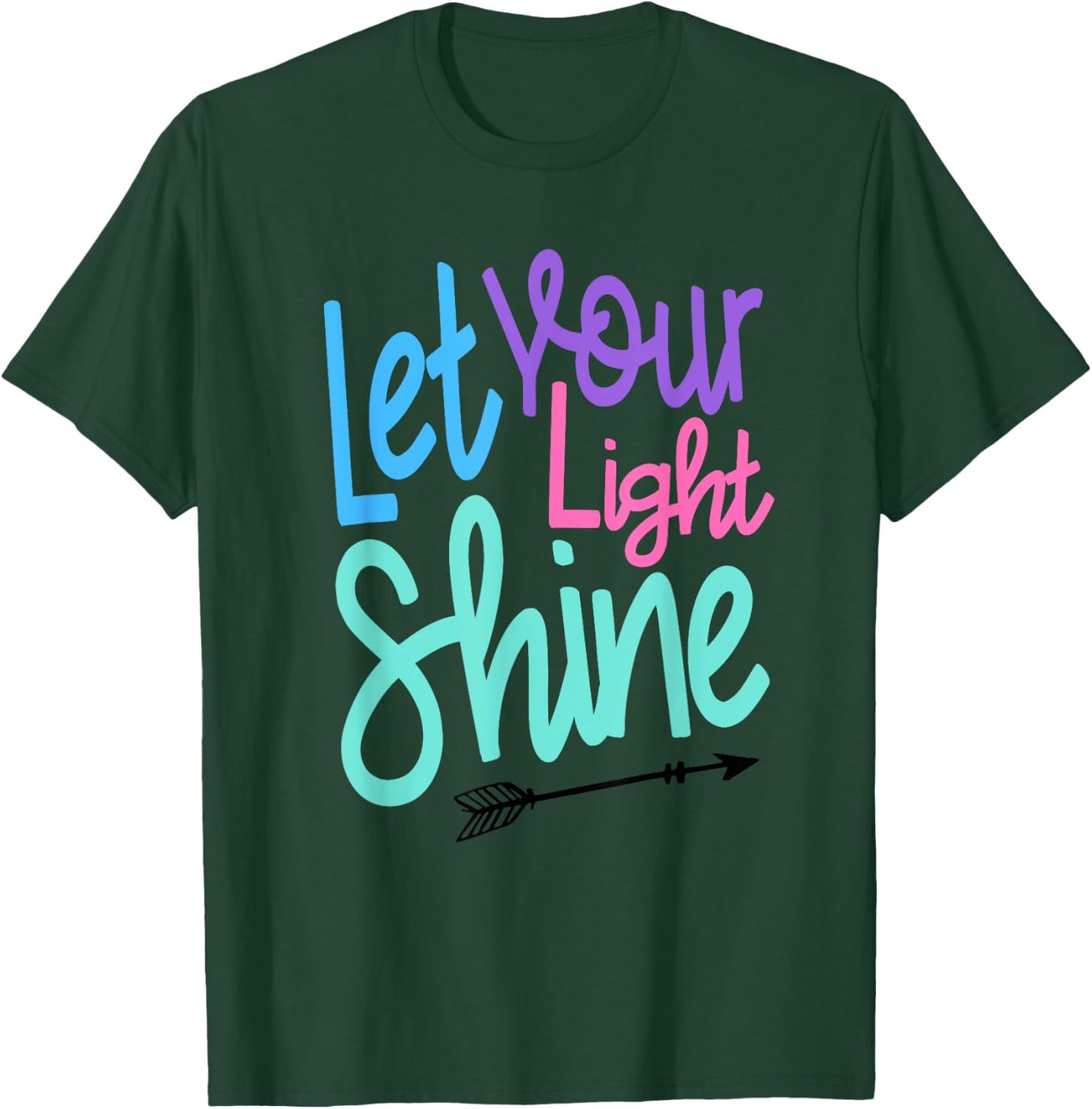 Cute Christian Bible Verse Matthew 5:16 Let Your Light Shine T-Shirt - T-Shirt | Forest