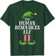 Human Resources Elf Matching Family Group Christmas HR Elf T-Shirt - T-Shirt | Forest