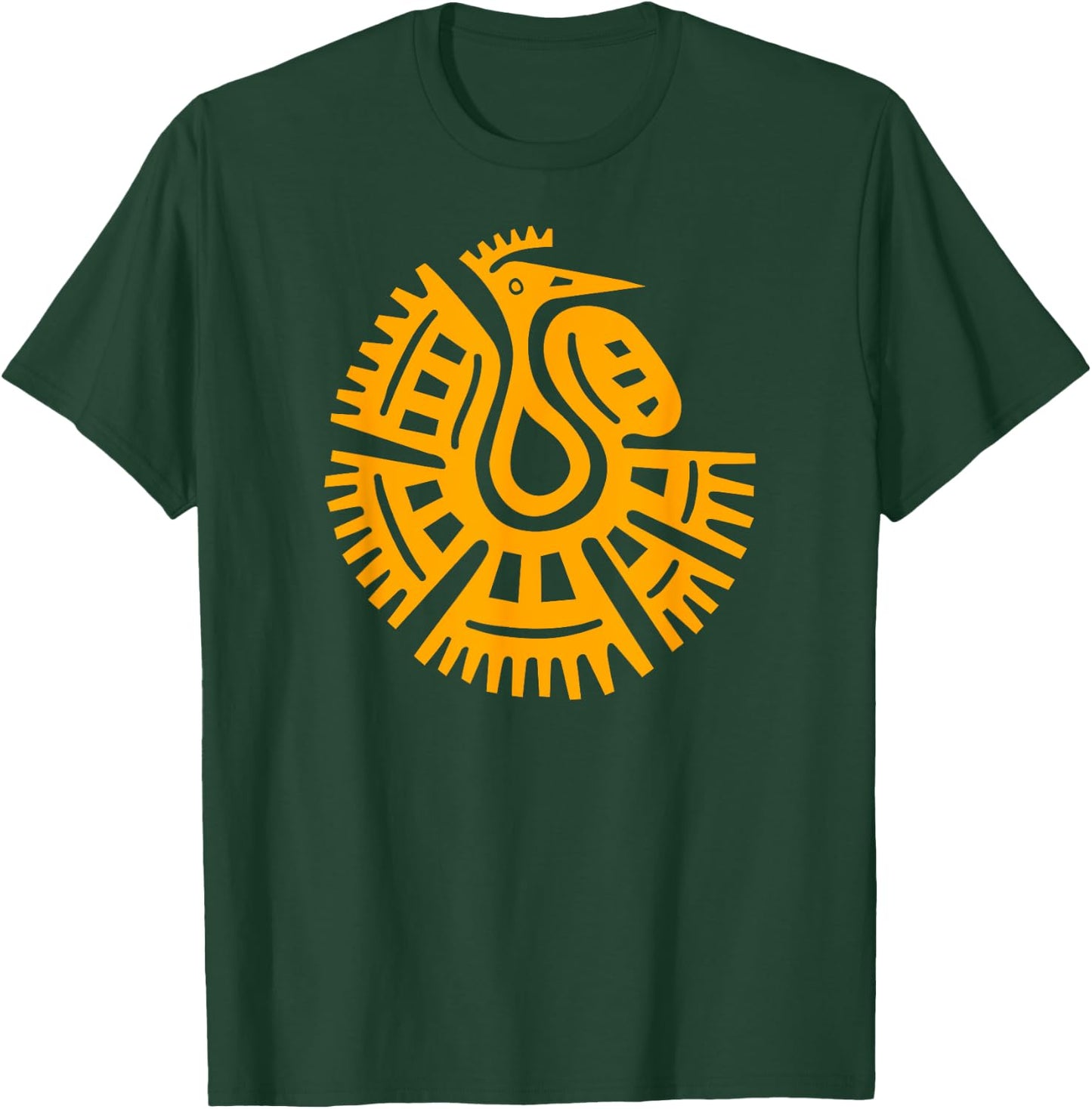 Mexico Mayan Bird Ethnic Symbol T-Shirt - T-Shirt | Forest