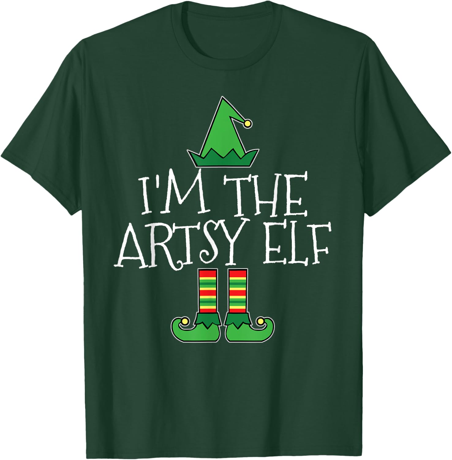 I'm The Artsy Elf Matching Family Group Christmas T Shirt T-Shirt - T-Shirt | Forest
