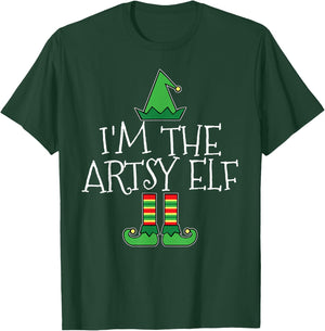 I'm The Artsy Elf Matching Family Group Christmas T Shirt T-Shirt - T-Shirt | Forest