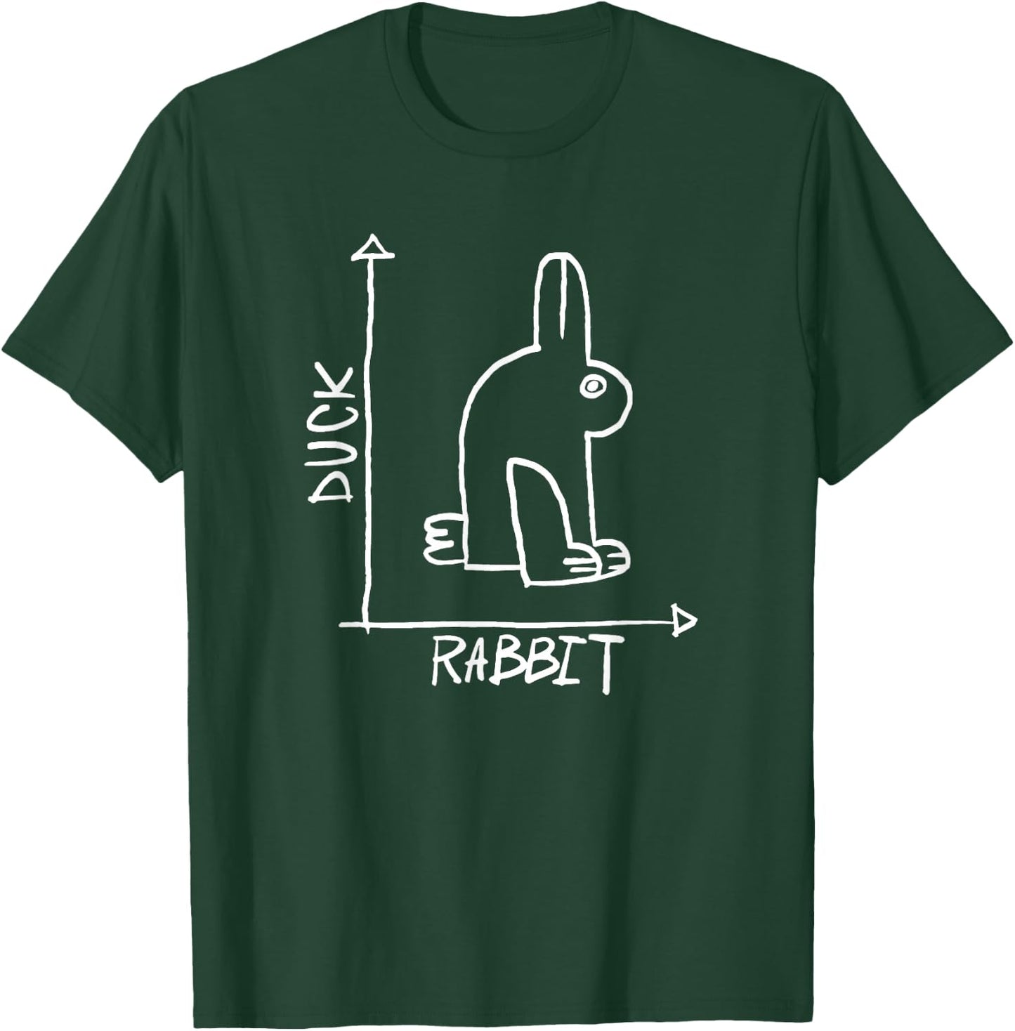 Nerd Duck Rabbit Maths Physics Geek Funny Gift T-Shirt - T-Shirt | Forest