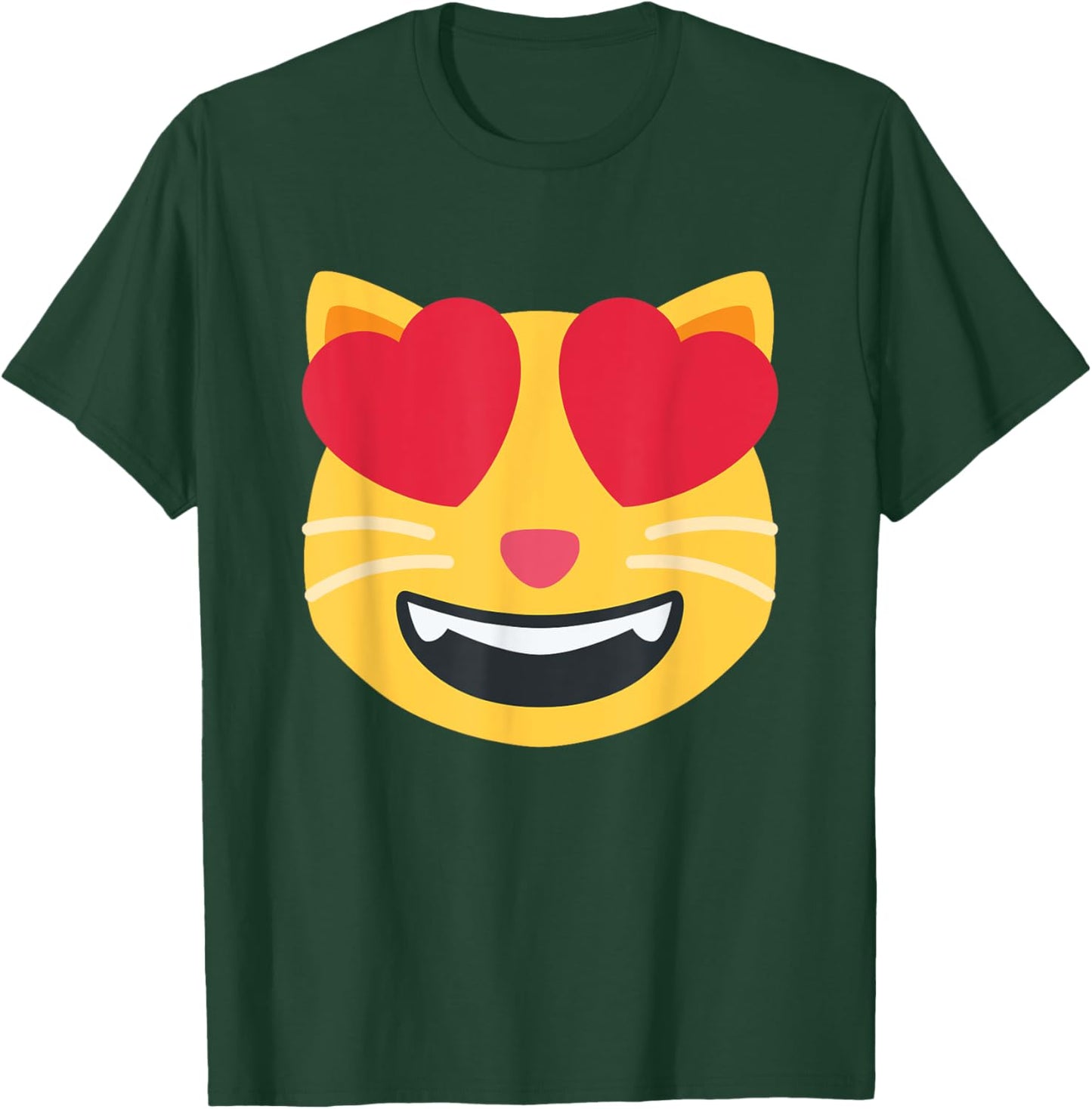 Emoticon Smiling Cat Face T-Shirt - T-Shirt | Forest