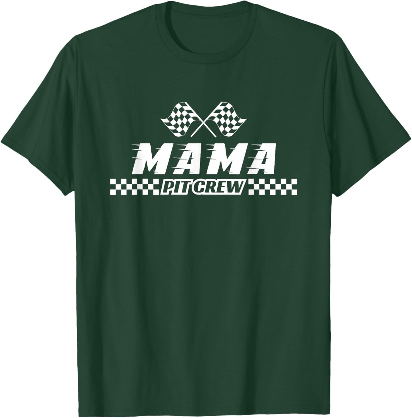 Pit Crew Mama Birthday Costume for Race Car Parties T-Shirt - T-Shirt | Forest