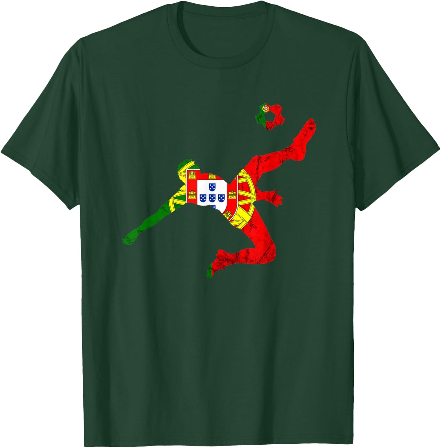 Futebol Portuguese Flag Portuguese Soccer Player Portugal T-Shirt - T-Shirt | Forest