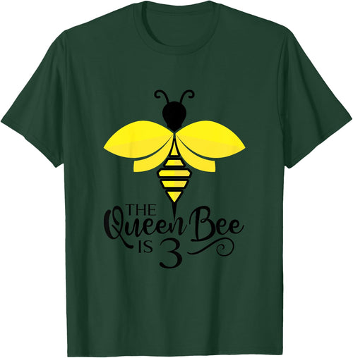 Kids 3rd Birthday The Queen Bee Is 3 Years Old Bumblebee