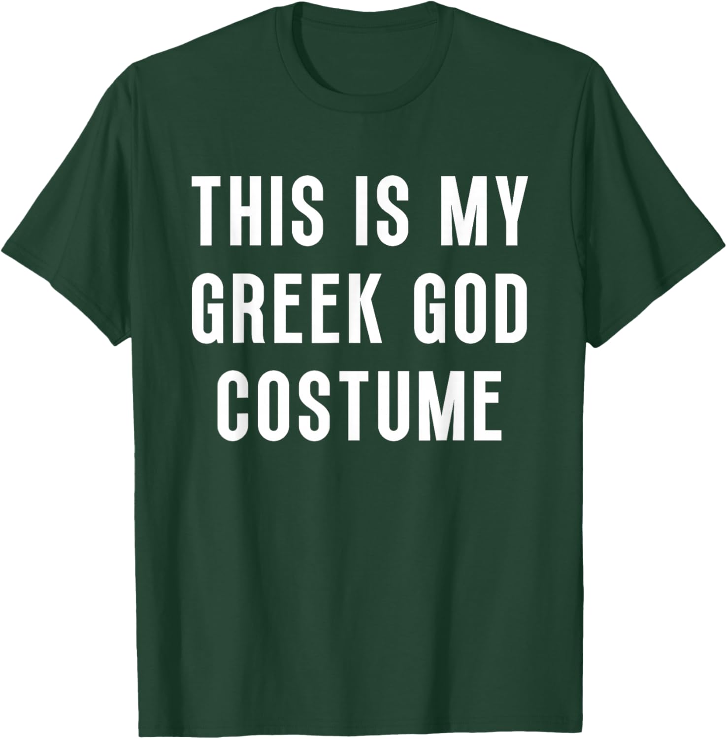 This Is My Greek God Costume Halloween Funny Lazy Kids Adult T-Shirt - T-Shirt | Forest