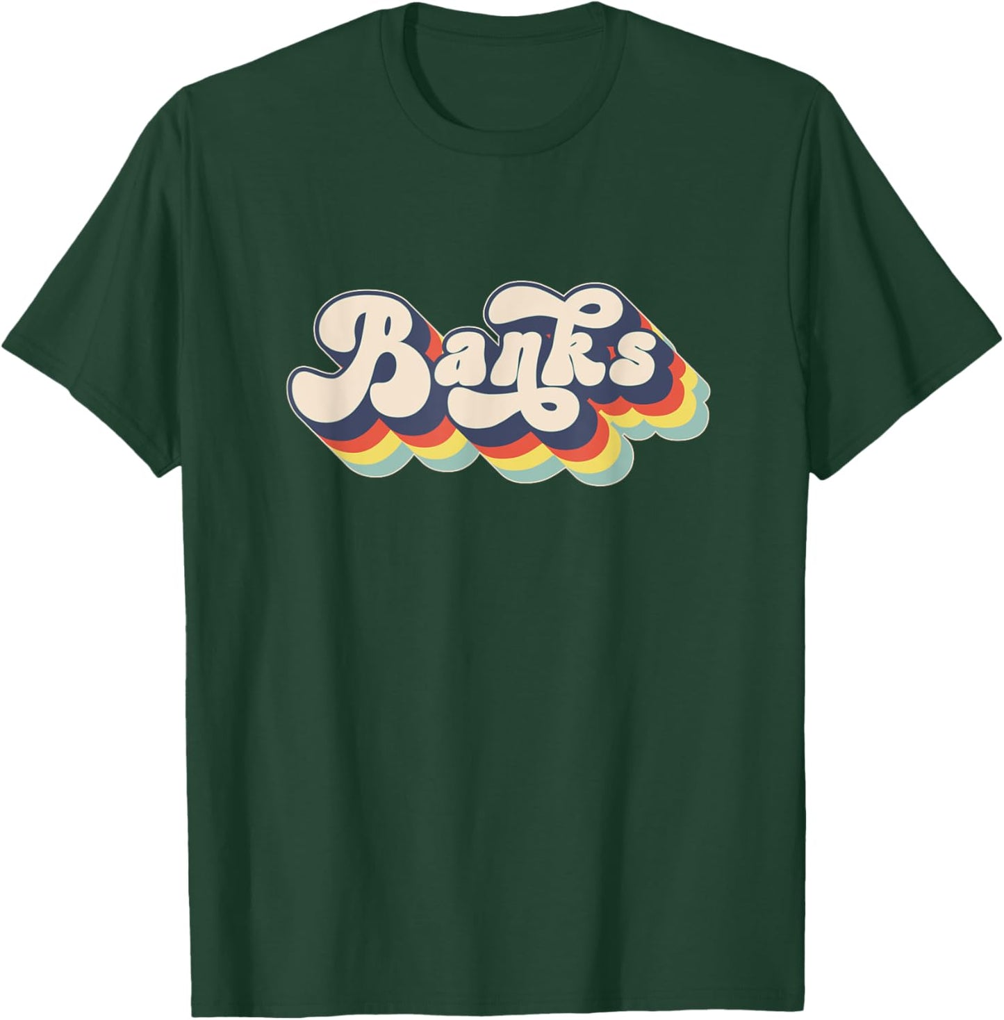 BANKS Family Name Personalized Surname BANKS T-Shirt - T-Shirt | Forest