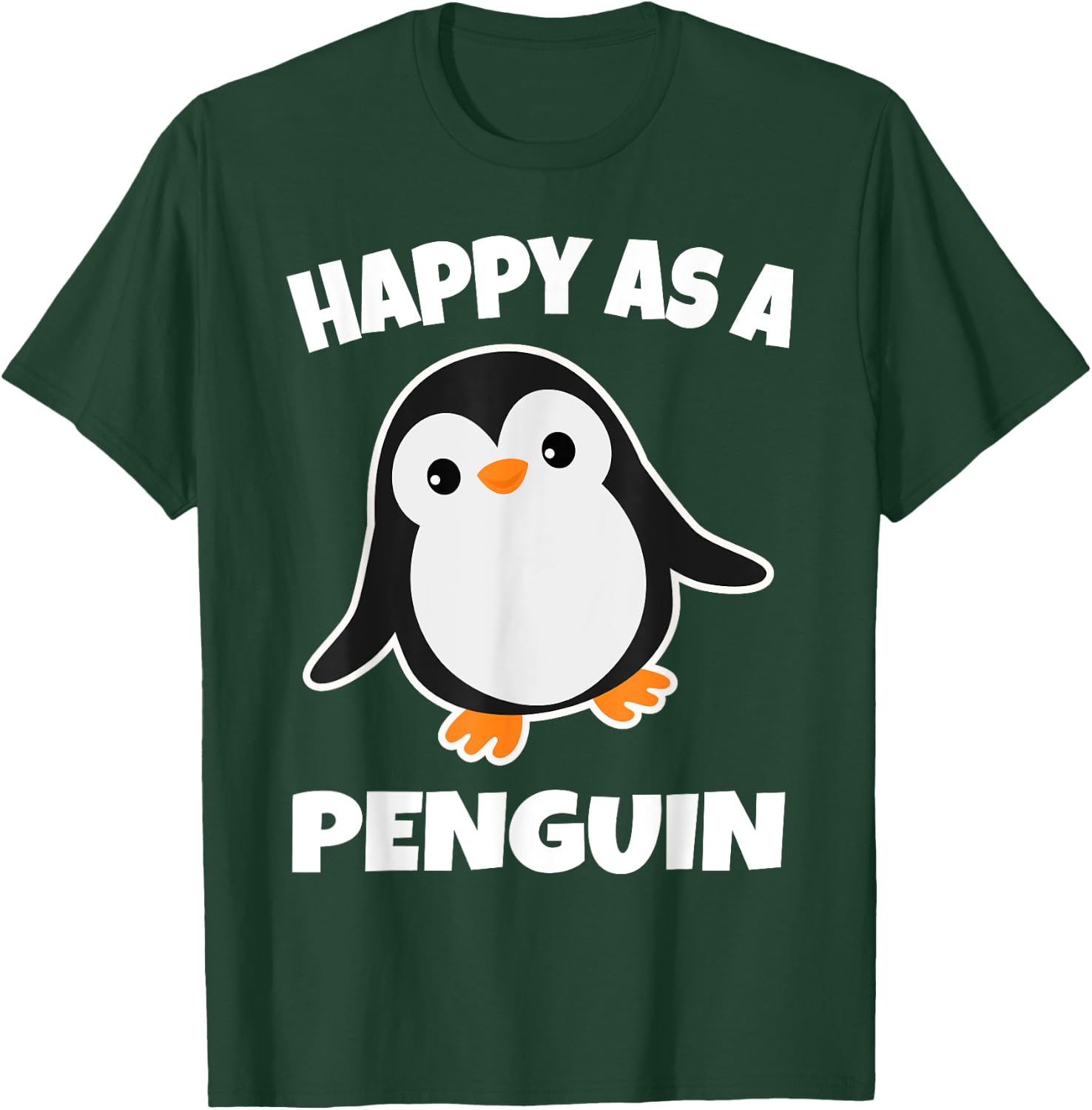 Kids Penguin Shirt | Happy As a Penguin T-Shirt - T-Shirt | Forest