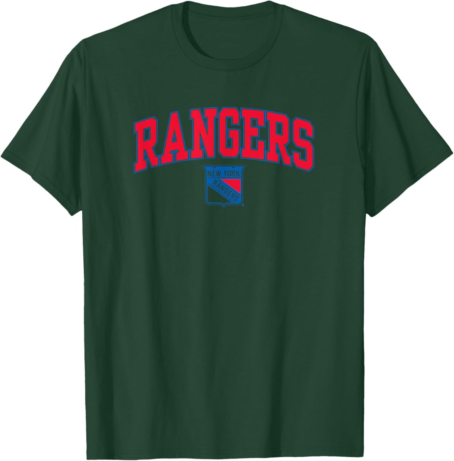 New York Rangers Arch Over White Officially Licensed T-Shirt - T-Shirt | Forest