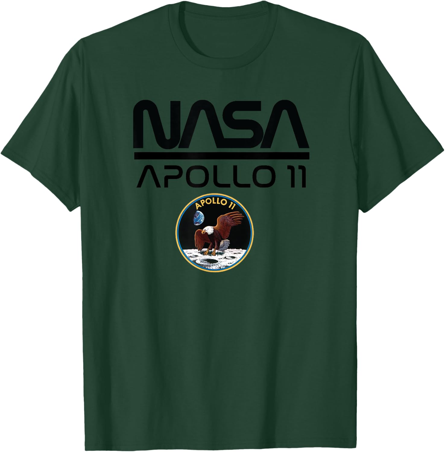 Apollo 11 NASA Space Moon Landing Astronaut Logo T-Shirt - T-Shirt | Forest