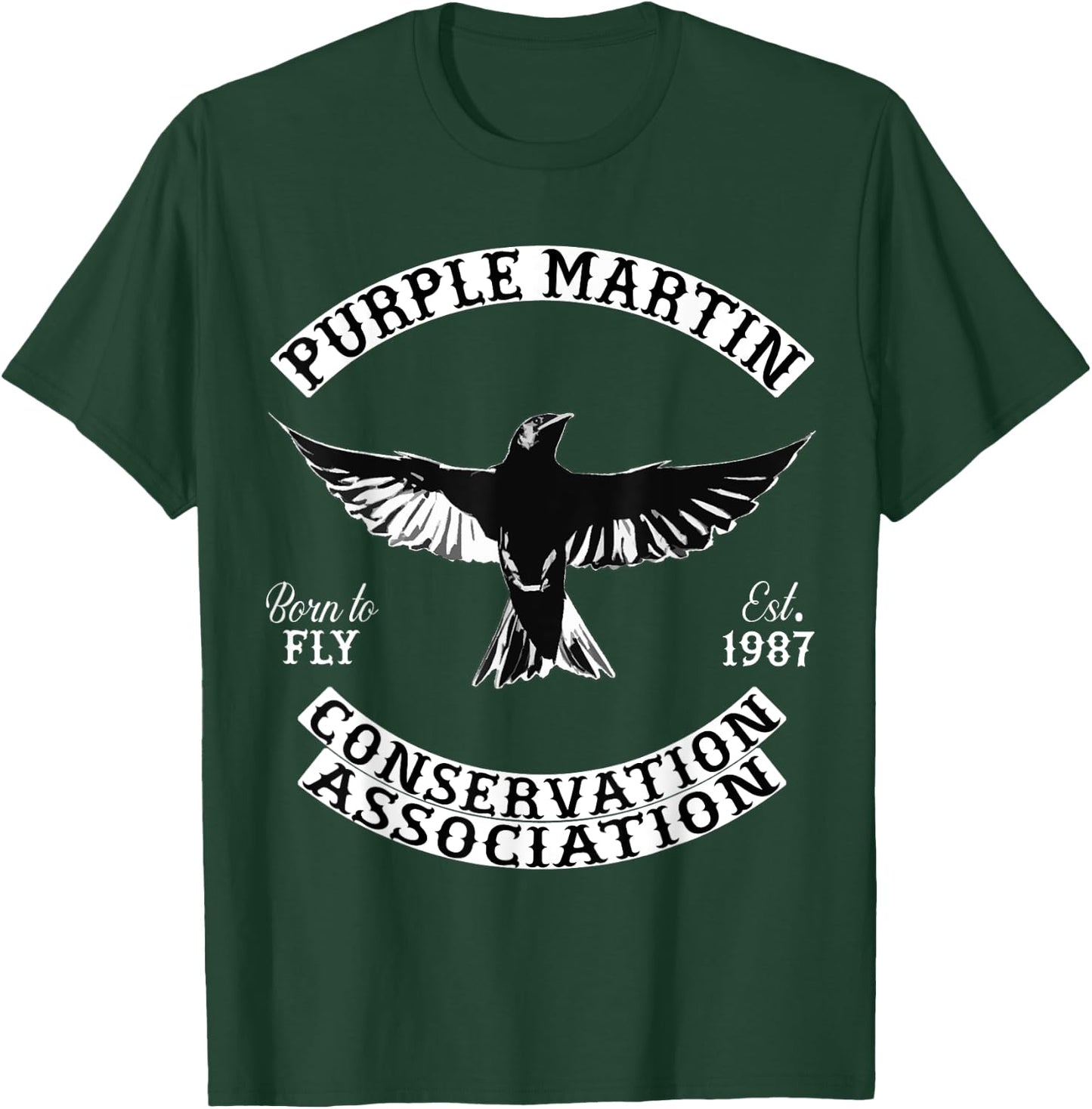 Purple Martin Biker Style T-Shirt - T-Shirt | Forest
