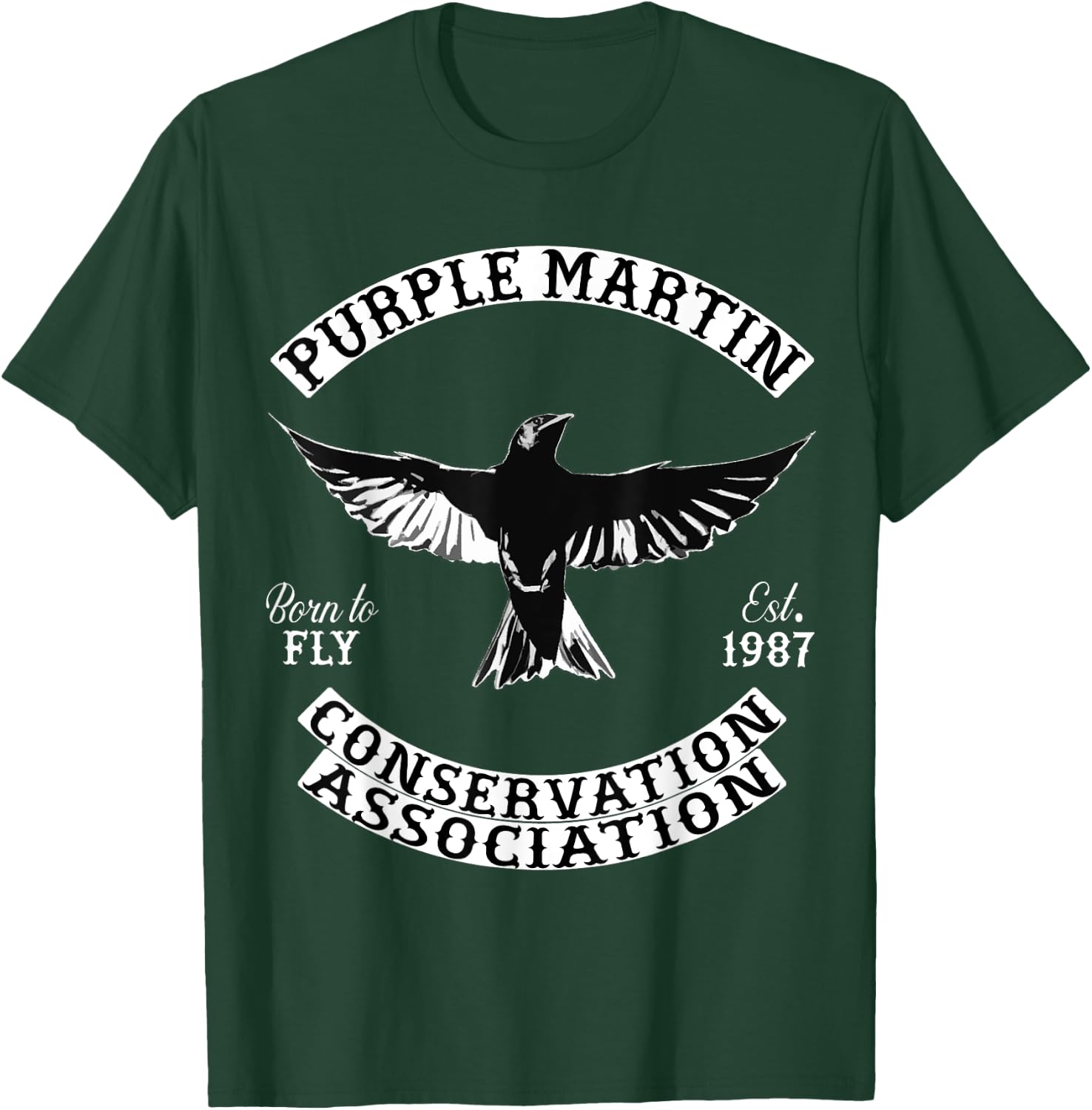 Purple Martin Biker Style T-Shirt - T-Shirt | Forest
