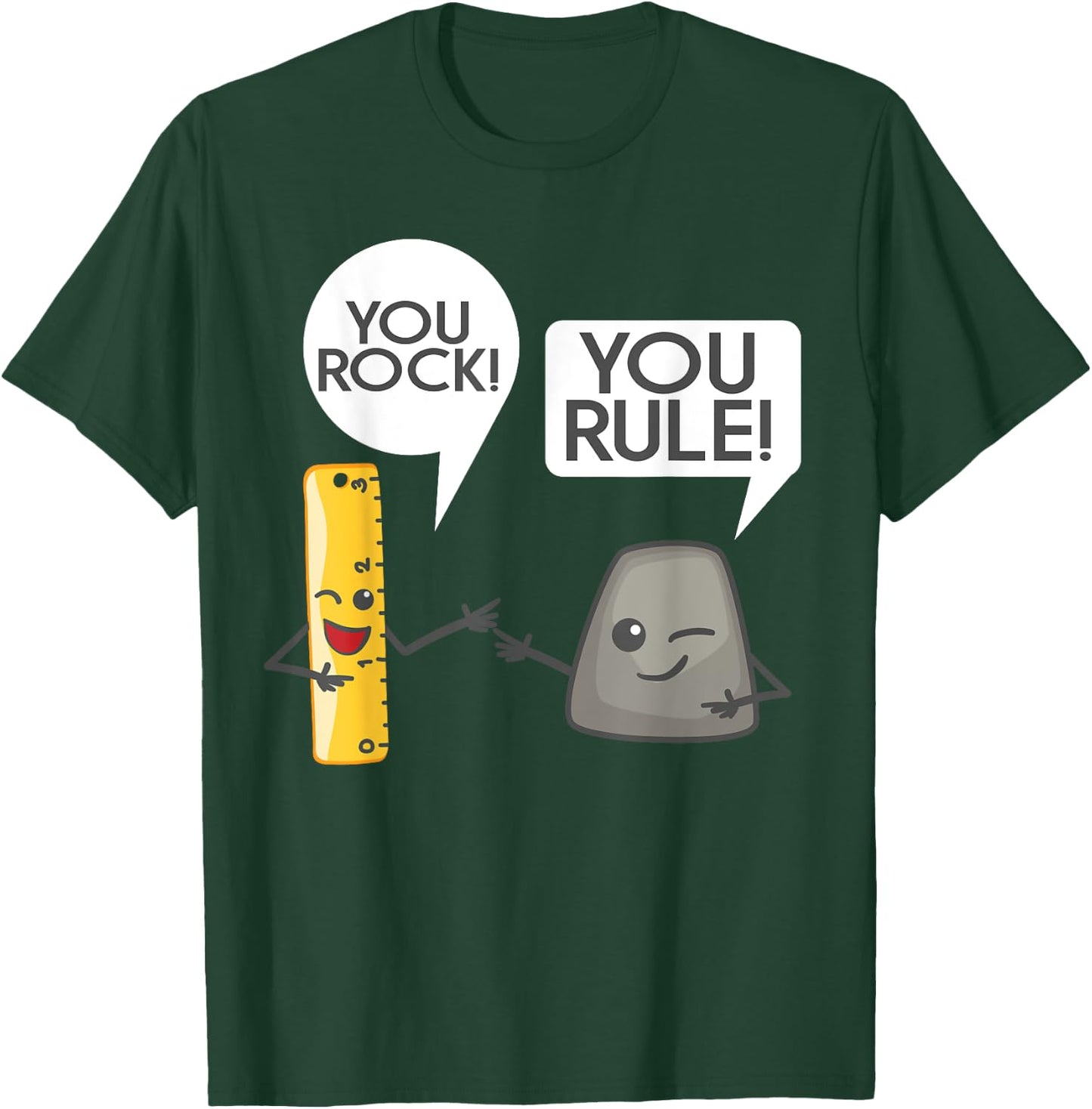 You Rock You Rule - Cute Great Rocker and Ruler Gift T-Shirt - T-Shirt | Forest