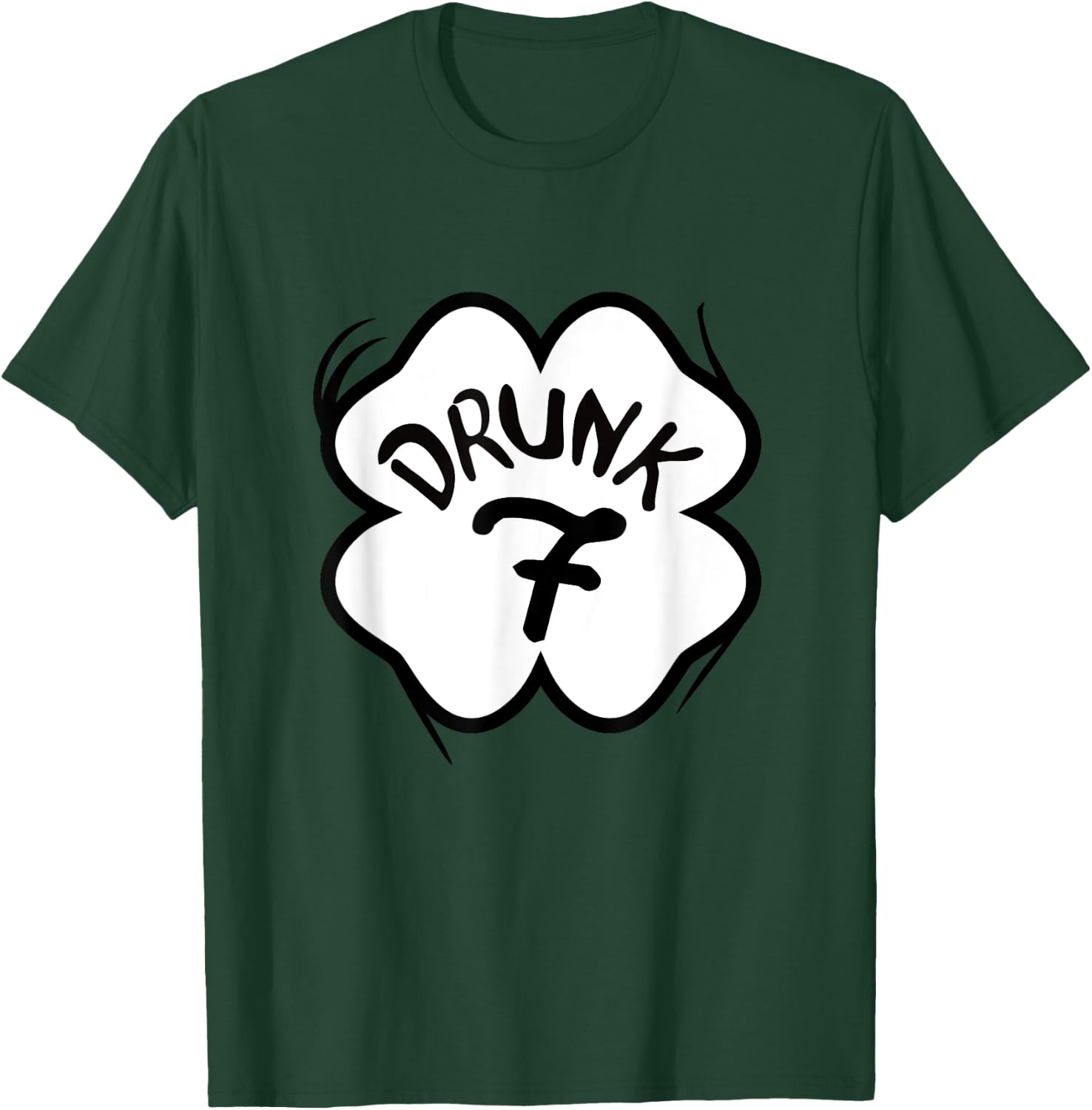 Drunk 7 Shamrock St Pattys Day Bar Crawl Group Matching T-Shirt - T-Shirt | Forest