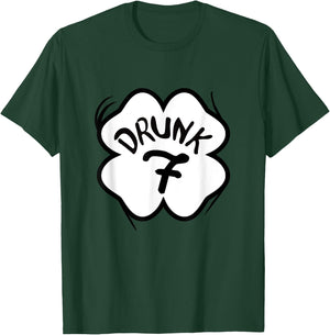 Drunk 7 Shamrock St Pattys Day Bar Crawl Group Matching T-Shirt - T-Shirt | Forest